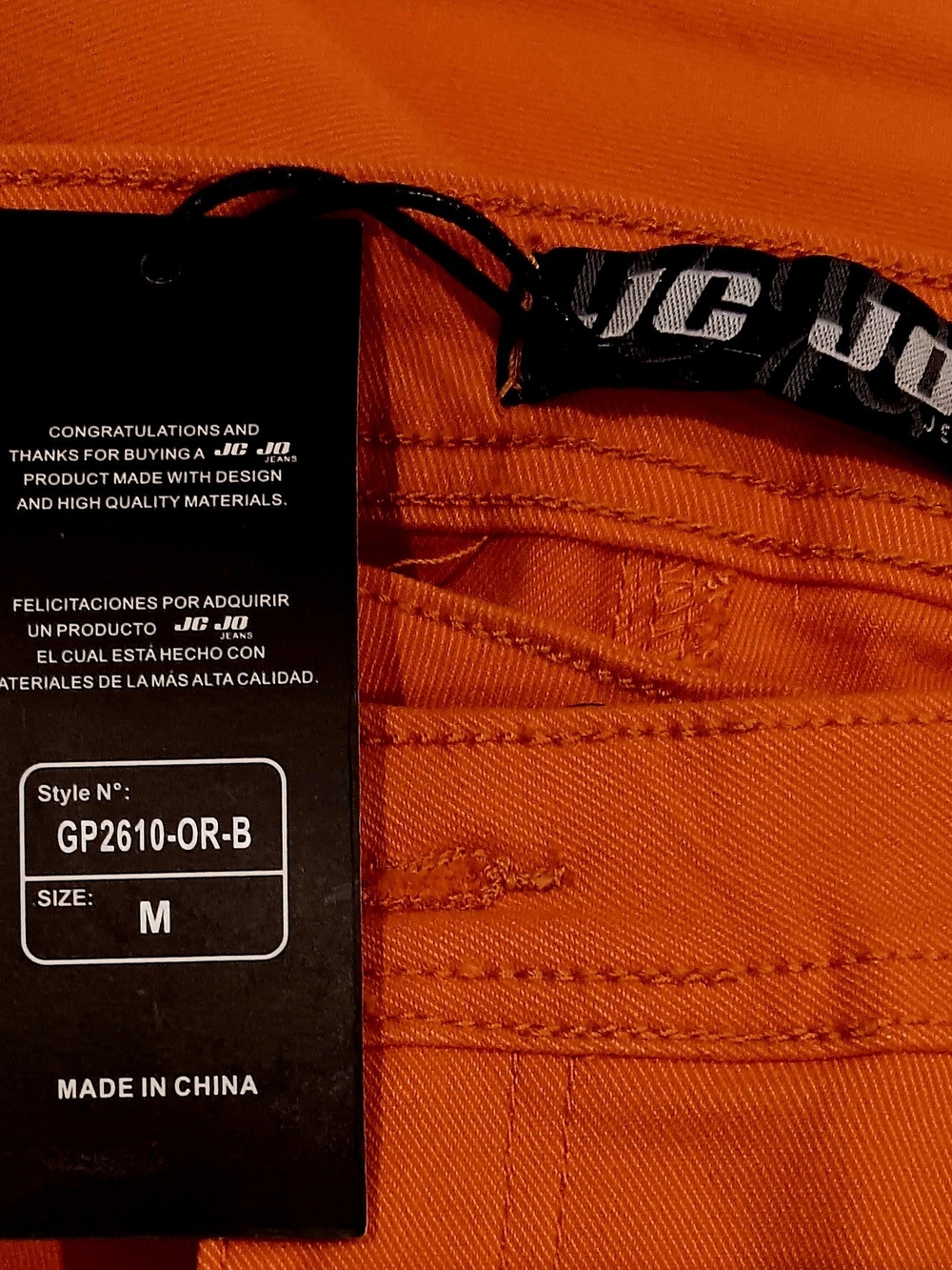 JC JQ JEAN Women's Wide Leg Jeans - Orange